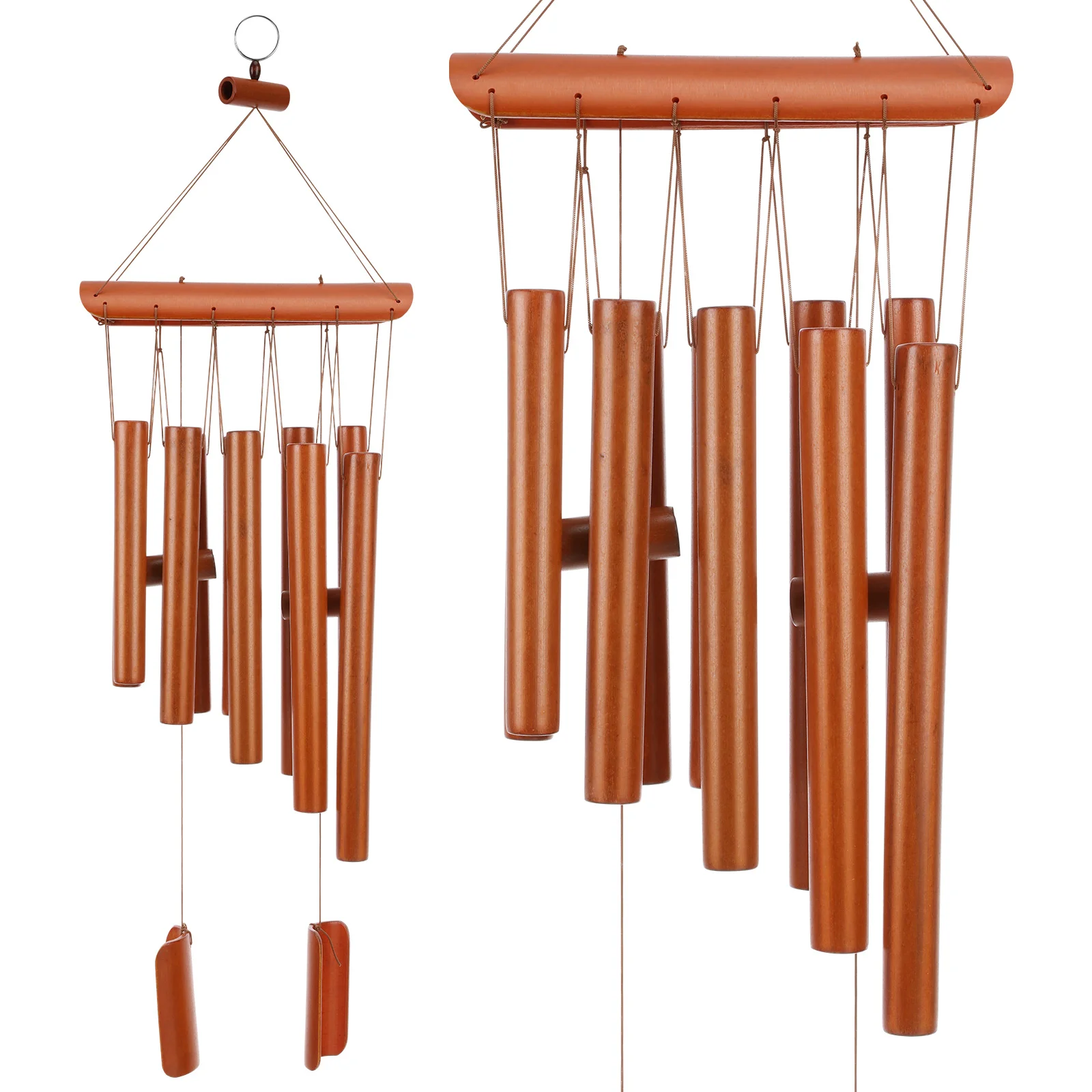 10 -Tube Decor 10-Tube Wood Bamboo Wind Chime Ring Decoration Multi-Tube Music Natural Ornament Wooden Child