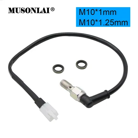 M10 x 1mm / M10 x 1.25mm Universal Motorcycle Hydraulic Brake Pressure Rear Light Switch Hollow Bolt Hydraulic Brake Switch