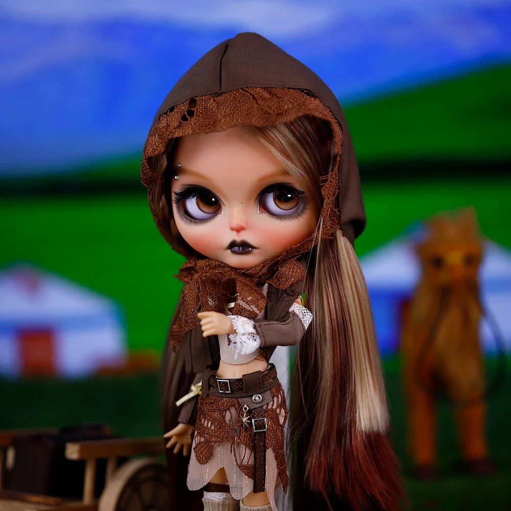 

ICY DBS Blyth Doll 1/6 Joint body 30cm Hand drawn Set Tan Skin Doll BJD Toy Fashion Gift