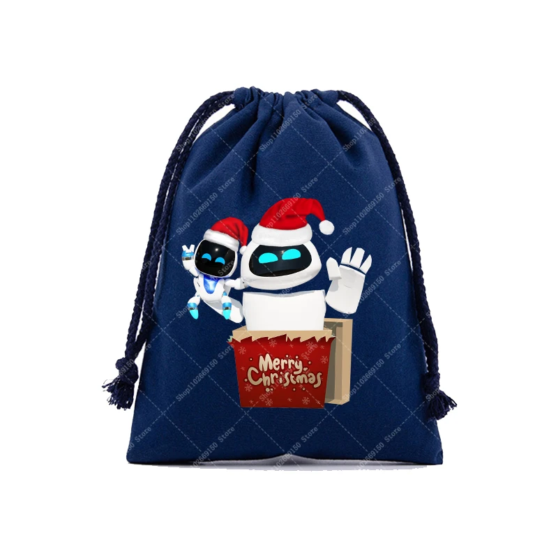 Astro Bot Drawstring Bag Kids Anime Printed Handbags Christmas Gift Storage Pouch Children Cartoon Cute Draw String Bags 2025