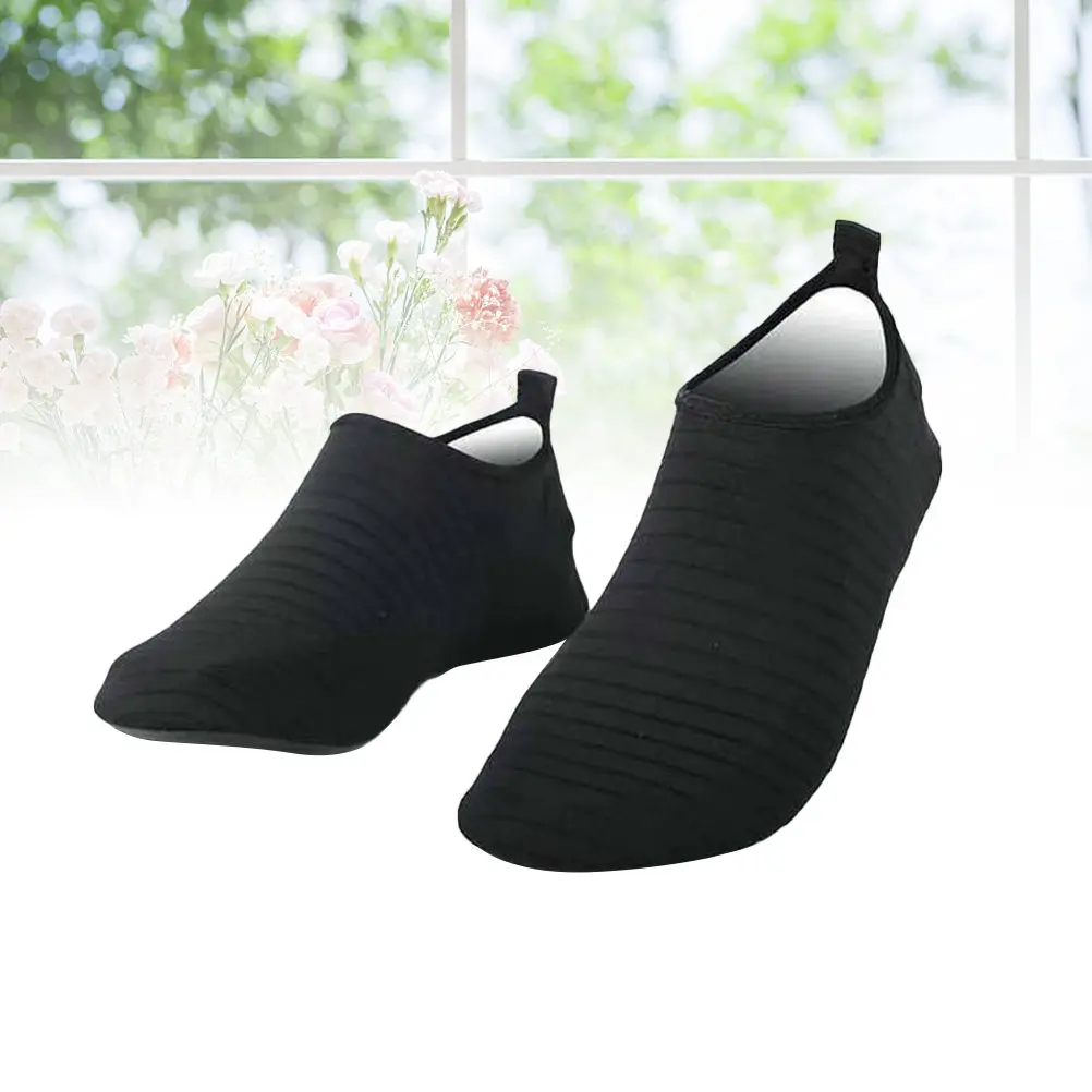 

1 пара силиконовых нескользящих носков для йоги, черные, размер 38-39, утолщенные, для занятий в помещении, для пилатеса, спортивные носки-накладки на стопы