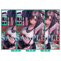 60Pcs/set ACG laser Card Sleeve Final Fantasy Tifa Lockhart PTCG Anime Game Character Kolorowa kolorowa osłona ochronna na kartę flash