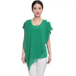 New Womens Tops Fashion 2024 Women Summer Chiffon Blouse  Ruffle Batwing Sleeve hollow out  chiffon Shirt -