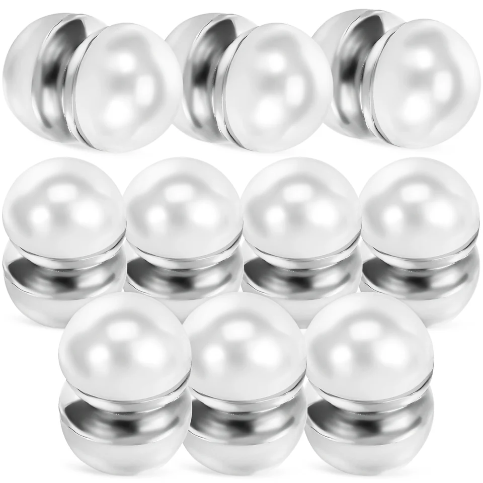 14 Ensembles Poids De Voile Mariage Magnétiques Perles - Aimants Double Face Pour Robe De Mariée