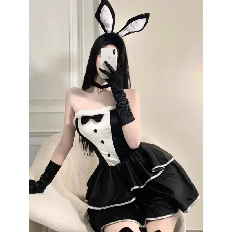 

Sexy Rabbit Girl Dress Open Bra Cat Anime Cosplay Strapless Dress Costume Bunny Girl Uniform Lolita Rabbit Kawaii Maid Outfits