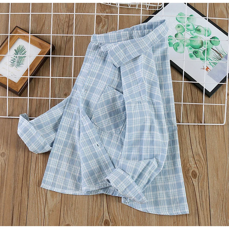 Neues Frühlings-Baumwoll-Langarmhemd für Jungen, Modische High-Street-Oberbekleidung, Oberteile für Teenager, Kariertes Streifenhemd, Alter 5-14 Jahre – Detail 27