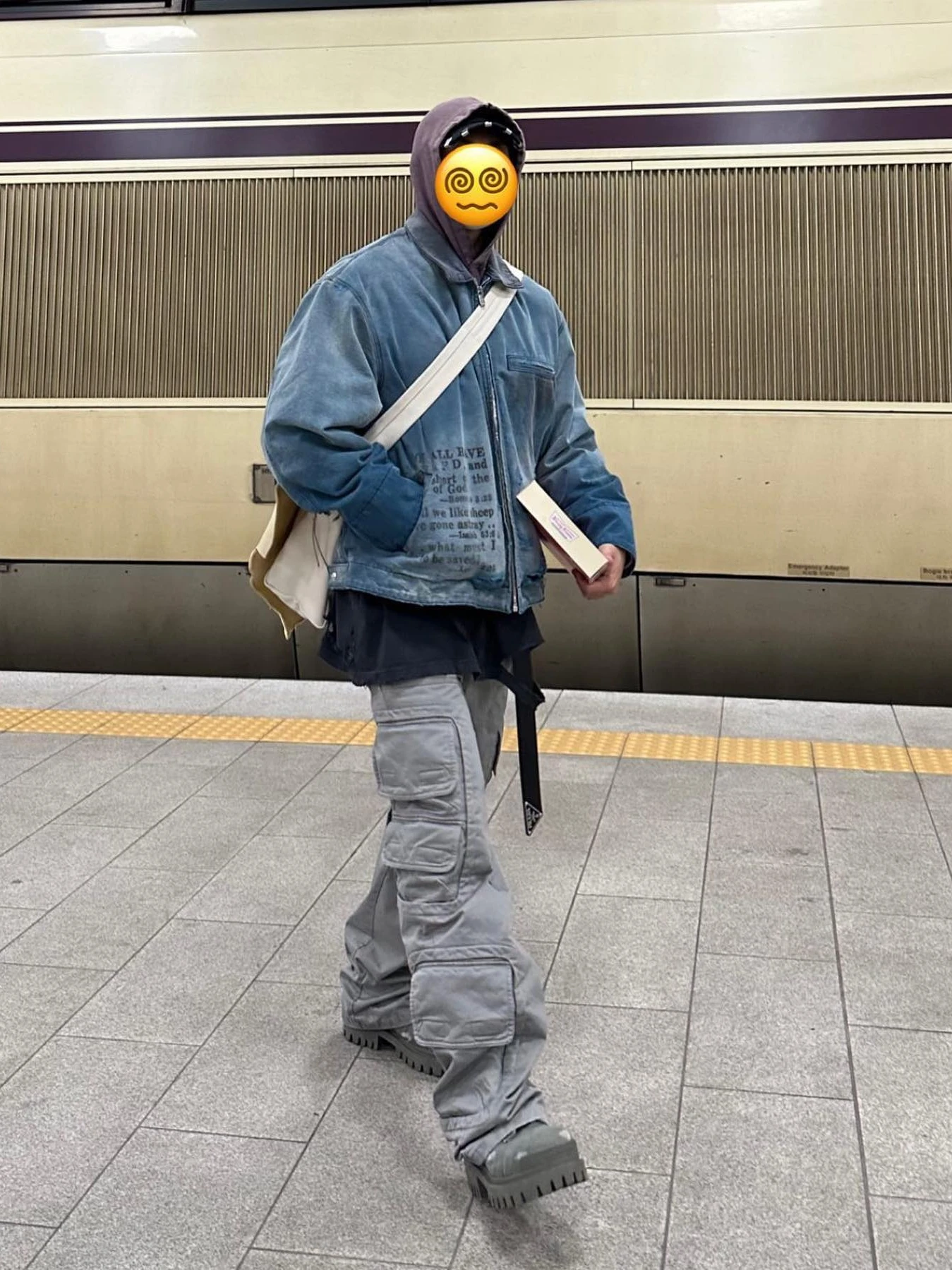 

Depred Rich Second Generation Worn Waed Distred Workwear Denim Jaet High Street Trendy Brand Outerwear Coat