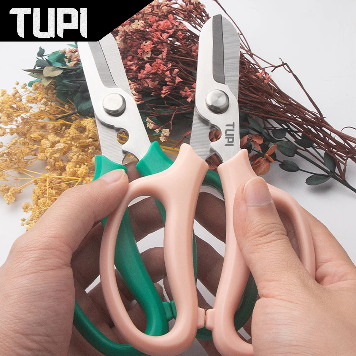 TUPI Specialized Floral Scissors Trimming Flower Arrangement Pruning Shears Cutting Flower Branches Gardening Flower Shop Trimm