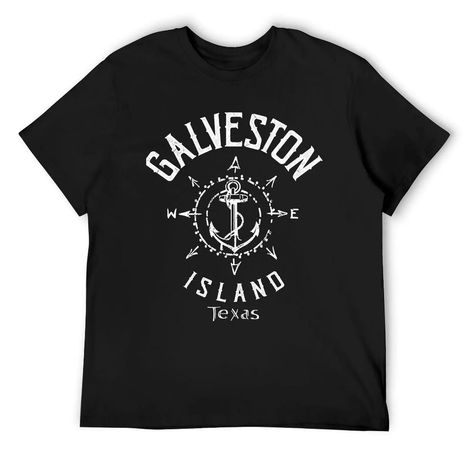 Galveston Island Souvenir, Texas Compass Rose Sailing T-Shirt designer shirts sweat T-shirt men