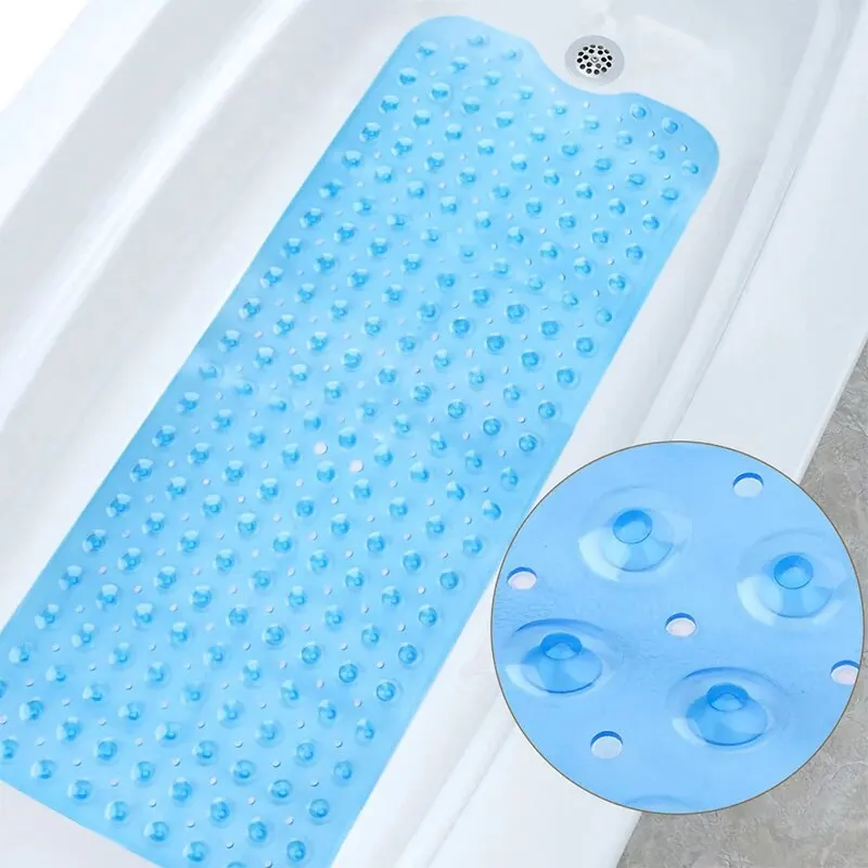 100cm Anti Sip Foot Mat Bath Mat Bathroom Accessories Bathroom Mat with Suction Cups PVC Odorless Suction Cup Massage Foot Pad