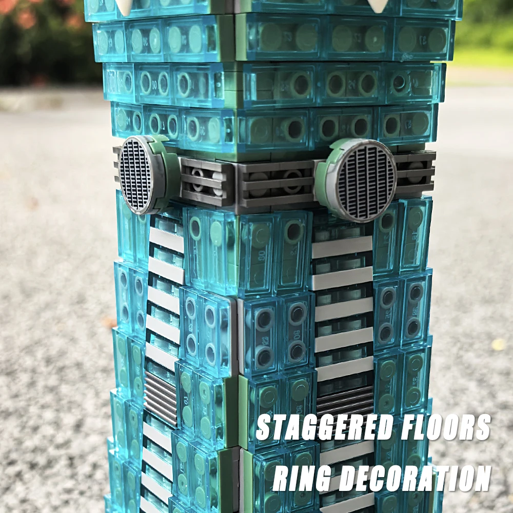 Taipei 101 City Landmark Architecture Building Blocks Bricks Model MOC Assemble Toy Tabletop Decor Collectible Memory Gift view 6