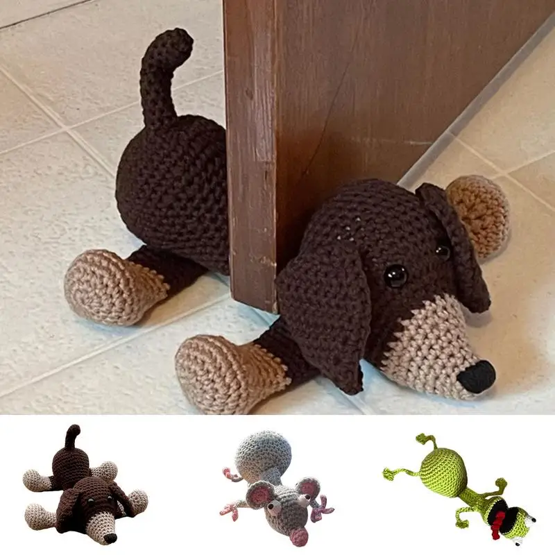 

Cute Animal Crochet Door Stoppers Handmade Animal Decorative Door Stoppers Cartoon Decorative Door Wedges Floor Door Stoppers