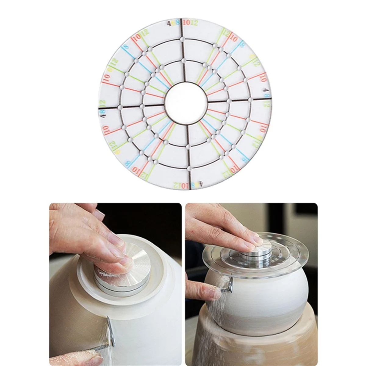 A002 2 uds divisor Circular cerámica modelado cerámica recorte herramienta para escultura de cerámica de arcilla (12cm + 9cm)