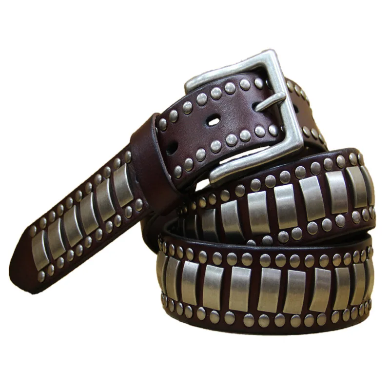 punk-style-medieval-retro-motorcycle-knight-belt-metal-rivet-genuine-leather-head-layer-cowhide-fashion-accessory-for-youth