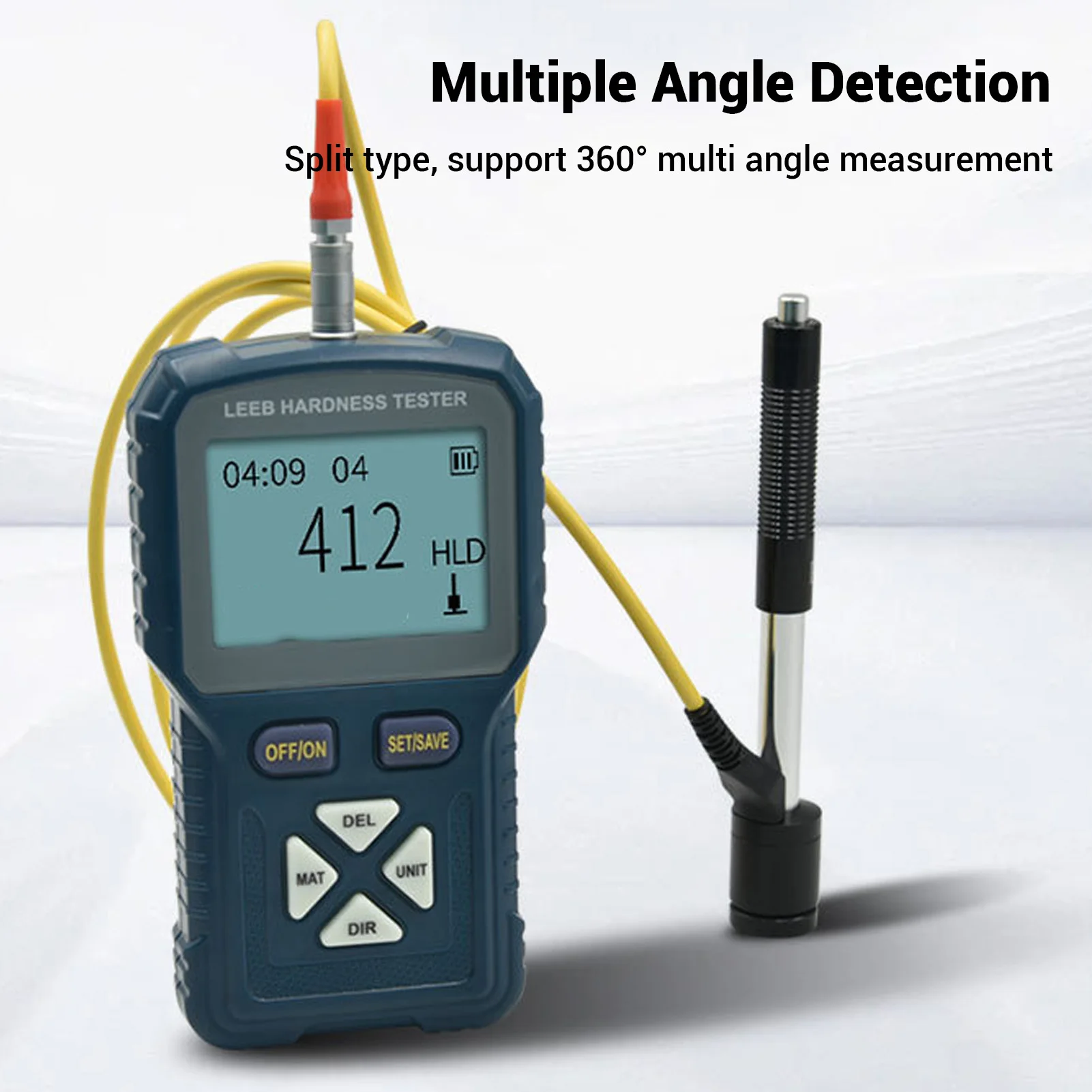 Digital Hardness Gauge Metal Hardness Meter Multiple Units 1800mAh Battery Type C Charging Port for Cast Steel Copper Brass