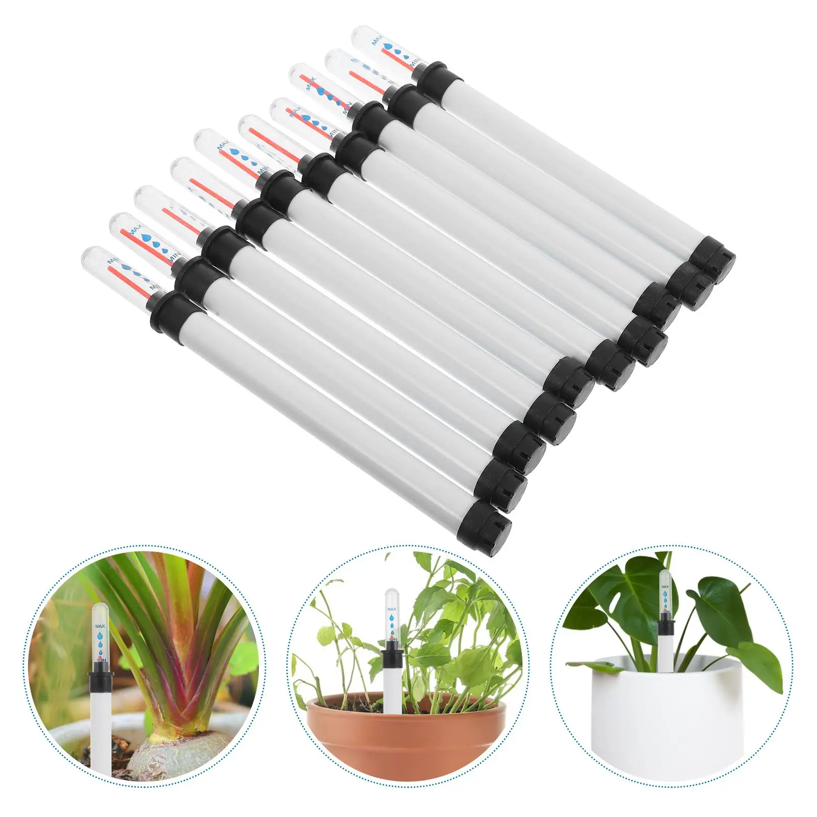 Lot de 10 Indicateurs de Niveau d'Eau pour Plantes, Sonde de Mesure, Jauge de Niveau d'Eau, Flotteur, Indicateur de Niveau pour Plantes en Pot et Hydroponiques, Moniteur de Jardin