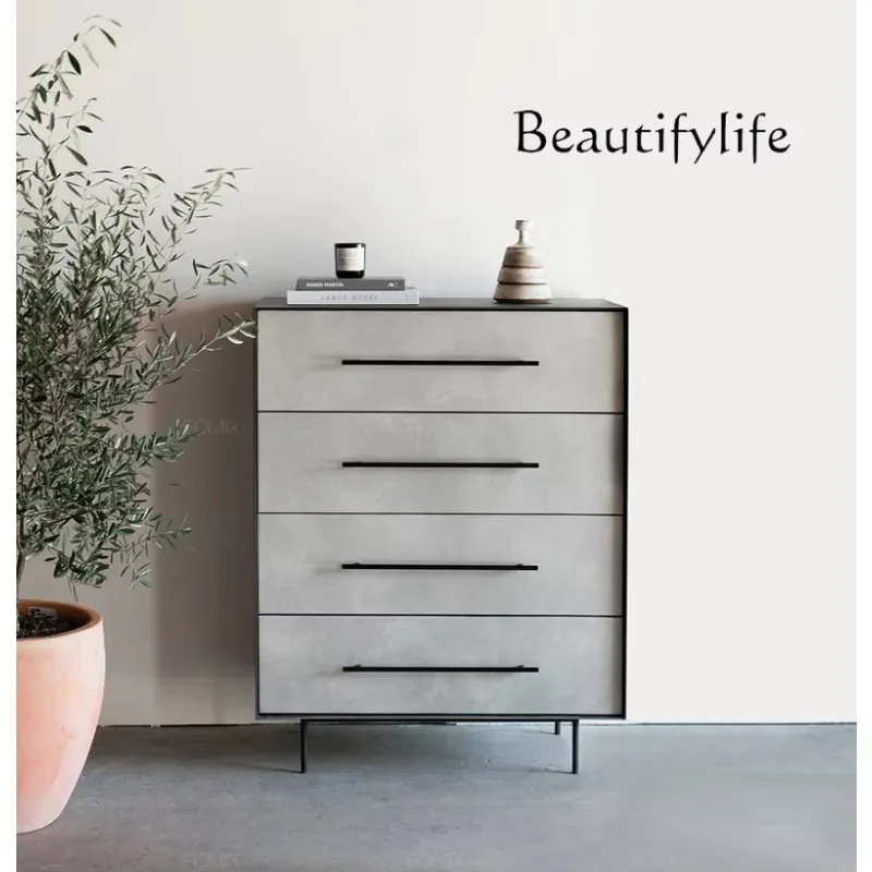 

Italian minimalist four-chest cabinet Modern minimalist light luxury chest of drawers Bedroom wabi locker