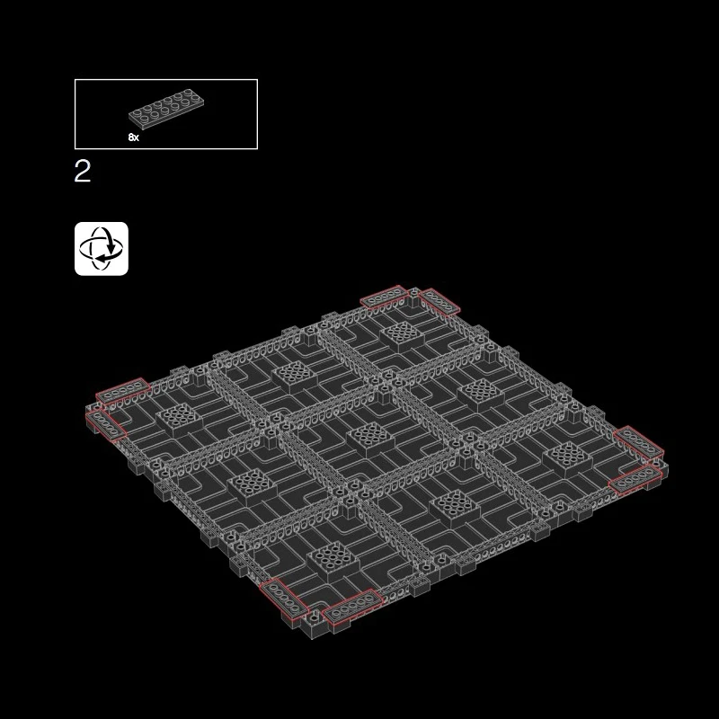 Pixel Art Malerei Weiß Fotorahmen Set Ziegel 4/3 16x16 Grundplatten Bausteine MOC Teile Spielzeug Kompatibel 31202/31204/65803 – Detail 3