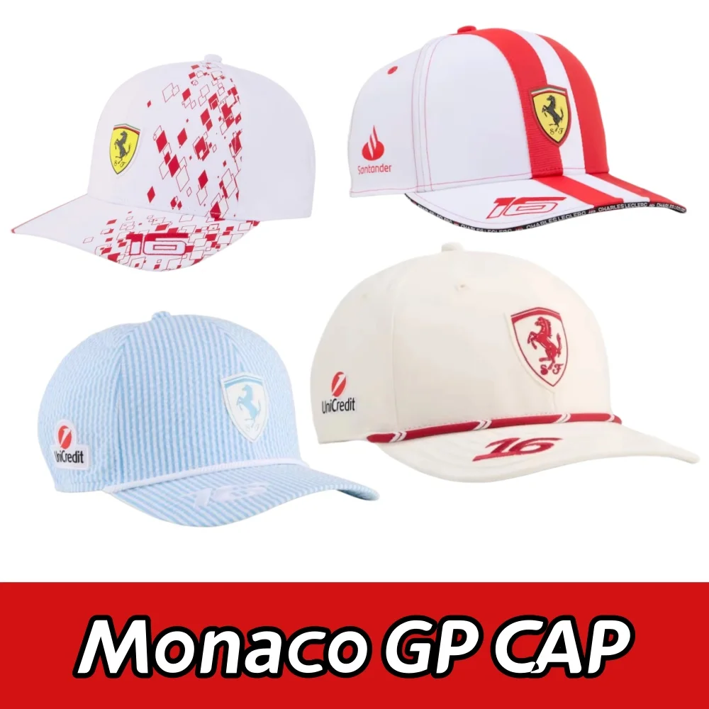 Scuderia Ferrari Team 2024,2025,2026 MONACO GP Charles Leclerc Baseball Cap, Ferrari racing Charles Leclerc Homerace Cap