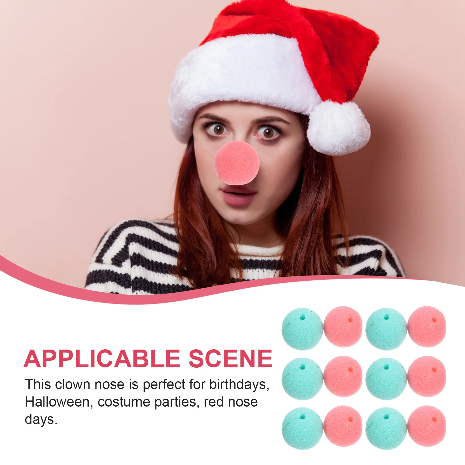 40Pcs Clown Nase Requisiten Schwamm Cosplay Zubehör Helle Farbe Tragbare Leichte Dress Up Party Liefert Zirkus
