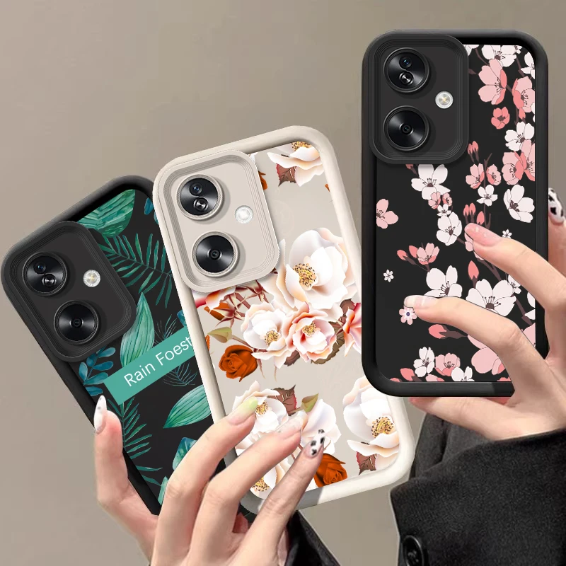 Peony flowers pink For Oppo Reno 11F 4Z 10 12 PRO A79 60 5G 40 58 78 74 Realme GT 6 C67 Find X3 Lite Soft Silicone Phone Case