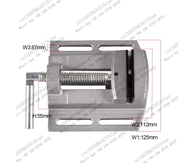 Aluminum Alloy Small Bench Vise 2.5inch Flat Vise Double Track Precision Clamping