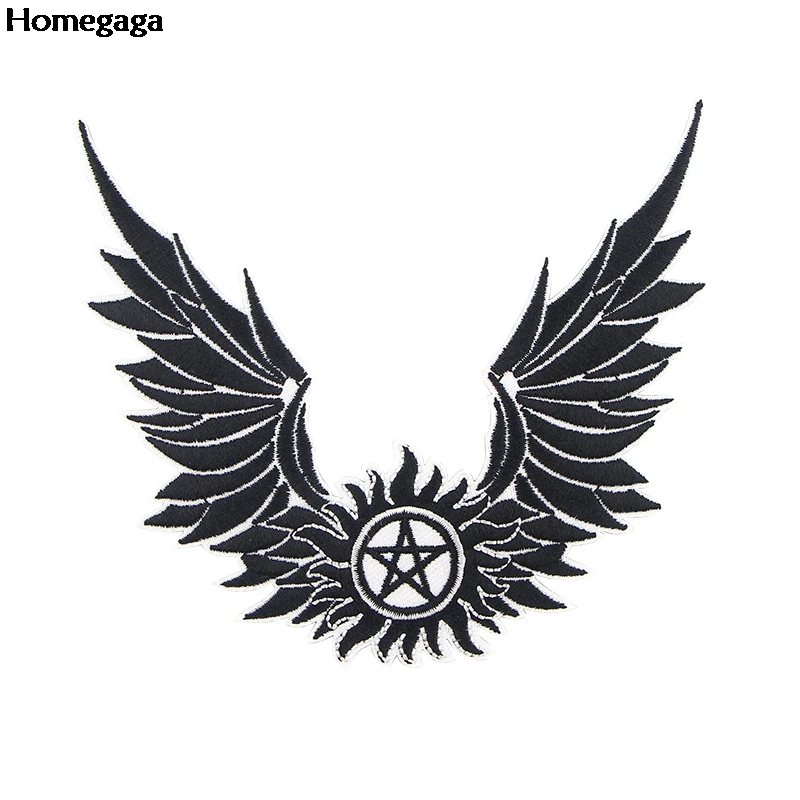 

Homegaga Supernatural Patch Cool Badges Iron On Patches Thermotolerant Embroidered Patch Stickers Diy Clothing Decoration D2517