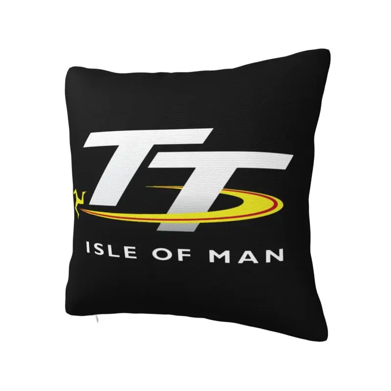 Motorcycle Sport Isle Of Man TT Races Cushion Cover 66*66 cm Throw Pillow Case Living Room Decoration Sofa Chair Pillowslip