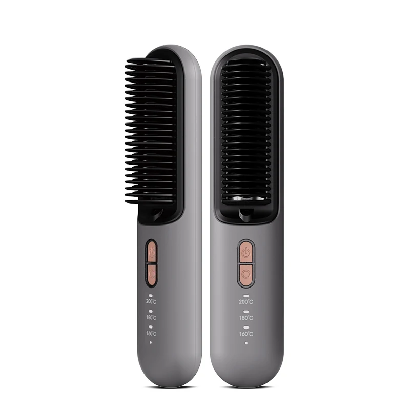 OEM/ ODM New Trend Product Portable Rechargeable Negative Ion 10Mins Auto-Off Mini Cordless Hair Straightener comb