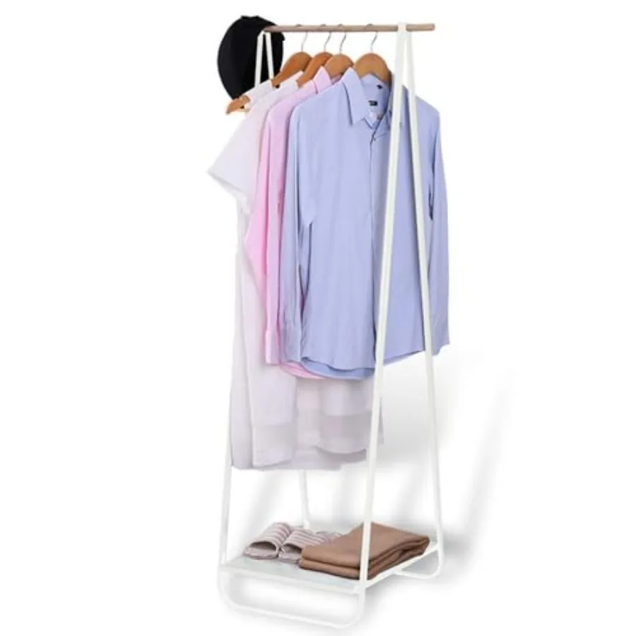 

Narrow Clothes Rack - Simple Garment Rack Mini Clothing Rack with Shelf 1-Tier Coat Clothing Organizer Storage for Small Space