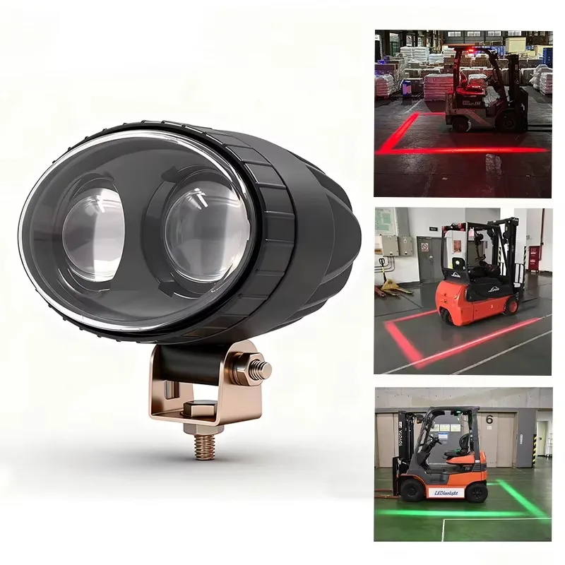 

2026 30W Фонарь безопасности для погрузчиков - Красный, прямой, IP67, водонепроницаемый, алюминиевый корпус, регулируемый монтажный кронштейн, DC 12-80В