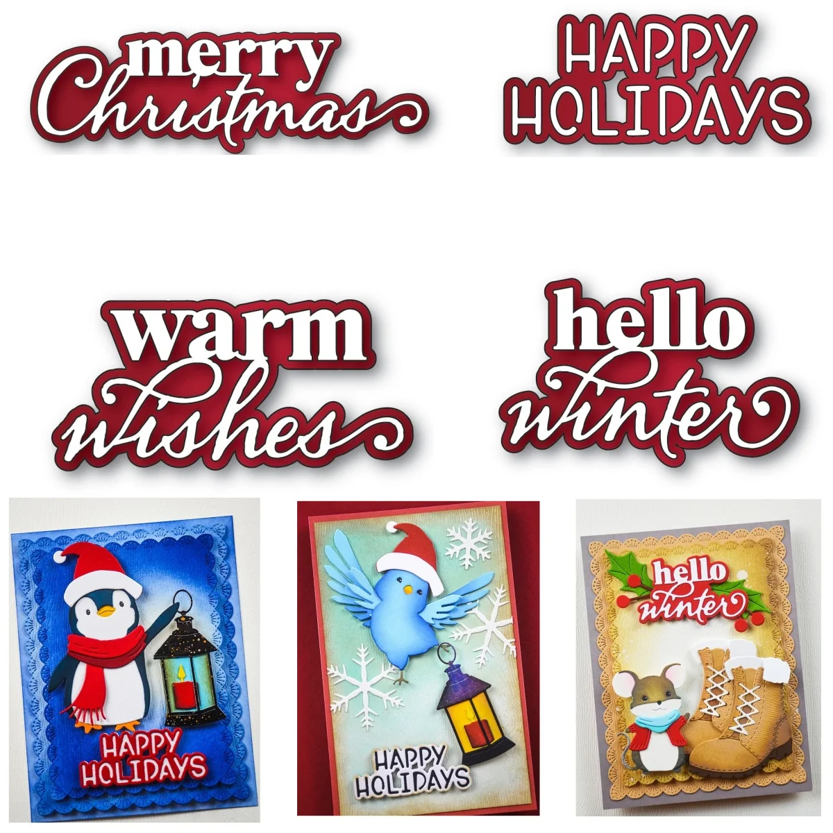 Merry Christmas Stylish Metal Cutting Dies for DIY Making Card Scrapbook Embossed Paper Album Craft Supplies 2025 New Cut Die