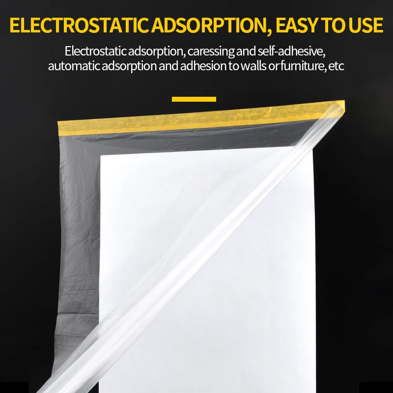 متعدد الحجم البلاستيك الشفاف اخفاء طبقة رقيقة واقية ذاتية اللصق غطاء غبار مقاوم للماء غرفة المعيشة أثاث المطبخ سيارة Vac
