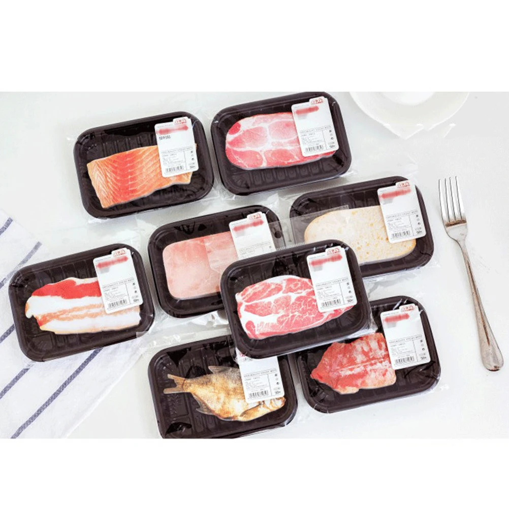 

3PCS Pork Belly Memo Stickers Colorful Mini Notes Tearable Message Paper Office Study Reminder for School