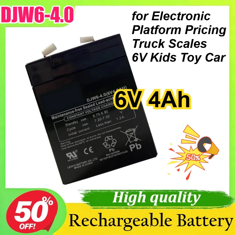 

DJW6-4.0 6V 4Ah Lead-Acid Battery for Electronic Platform Pricing & Truck Scales 6V Kids Toy Car
