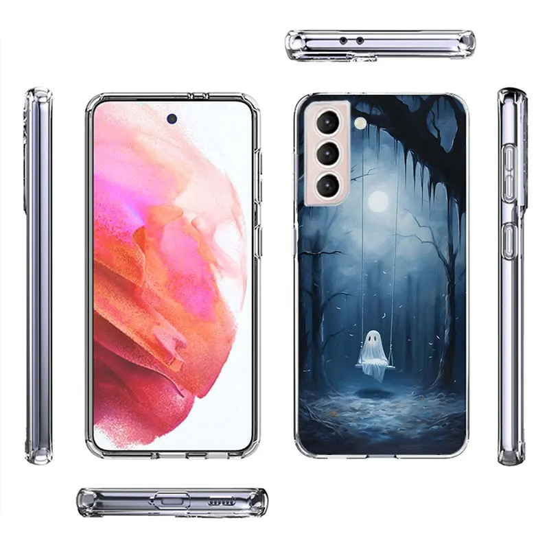 Cute Halloween Ghost Phone Case For Galaxy A15 A25 A35 A55 Samsung A10 A20E A30 A40 A50 A70 A11 A21S A31 A41 A51 A71 A9 A8 A7 A6