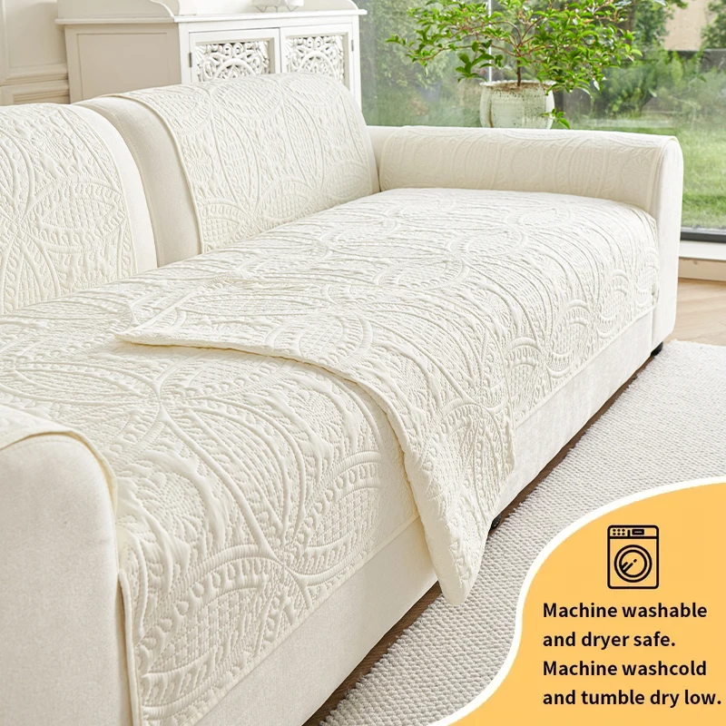 1PC-Sofa cushion all inclusive 2025 new European cream style sofa cushion all season universal anti slip