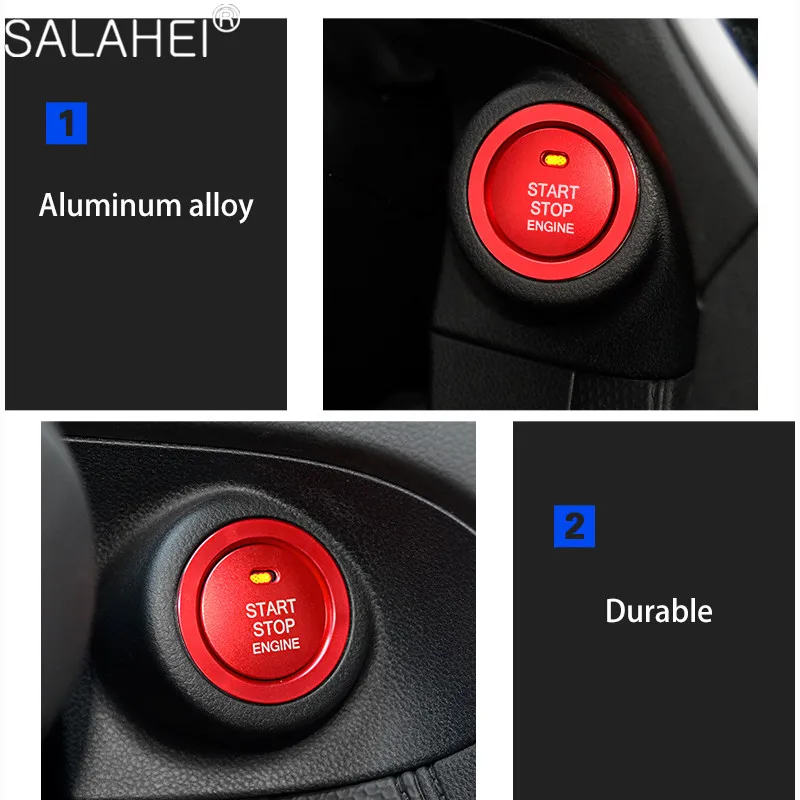 For Subaru XV Forester Outback One-click Start Decoration Stickers Car Engine Push Start Stop Button Ring Cover Cap Accessories