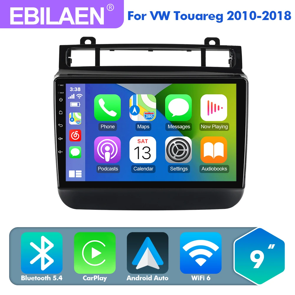 

EBILAEN Android 13.0 Car Radio Multimedia Player For VW Volkswagen Touareg FL NF 2011 - 2017 GPS Navigation DSP Carplay BT