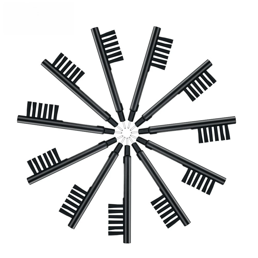 10pcs Hearing Aid Accessories Cleaning Brush U-shaped Hook Adjustable Sound Volume with Magnet Hearing Aid Brush Ear Care Tools