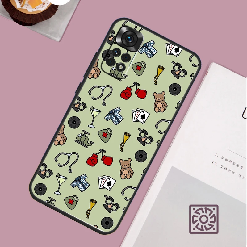 Medical Medicine Case For Xiaomi Redmi Note 12 9 10 11 13 Pro Plus 9S 10S 11S 12S Redmi 12 10C 12C 13C Cover