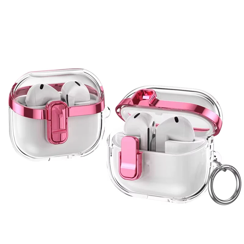 

Clear Soft Silicone Earphone Cover For Samsung Galaxy Buds 3 Pro Lock Clip Case Lock Buckle Anti fall protective Buds 3 Cover