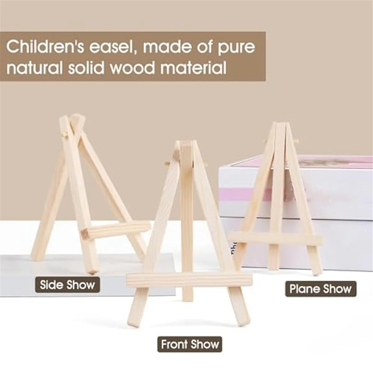 18pcs Mini Wood Display Easel,Small Wooden Easel for Small Canvas Holder,Kids Crafts,Signs,Photos,Gift,DIY Crafts