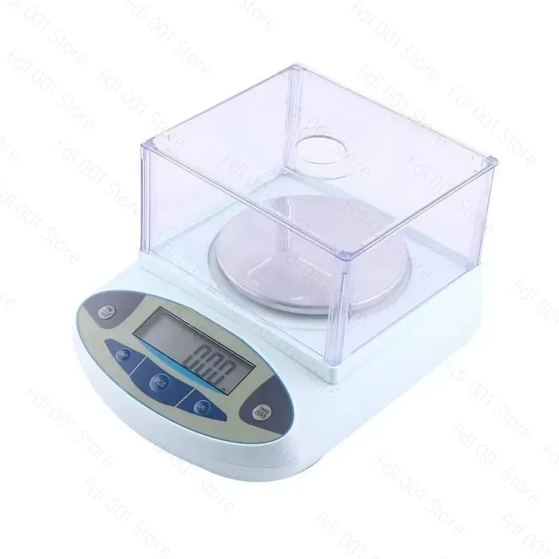 3000g/0.1g Electronic Balance Scale with Windshield High Precision Laboratory Solid Analytical Digital Precision Balance Scale