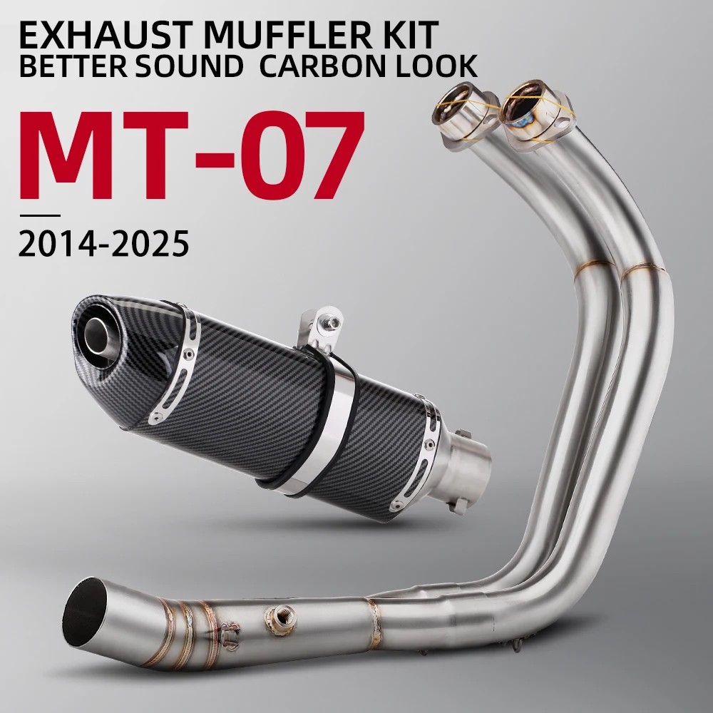 

Motorcycle Exhaust System for Yamaha MT-07 FZ-07 XSR700 R7 2014-2026 Street bike Kit Manifold Alpha Muffler with DB Killer