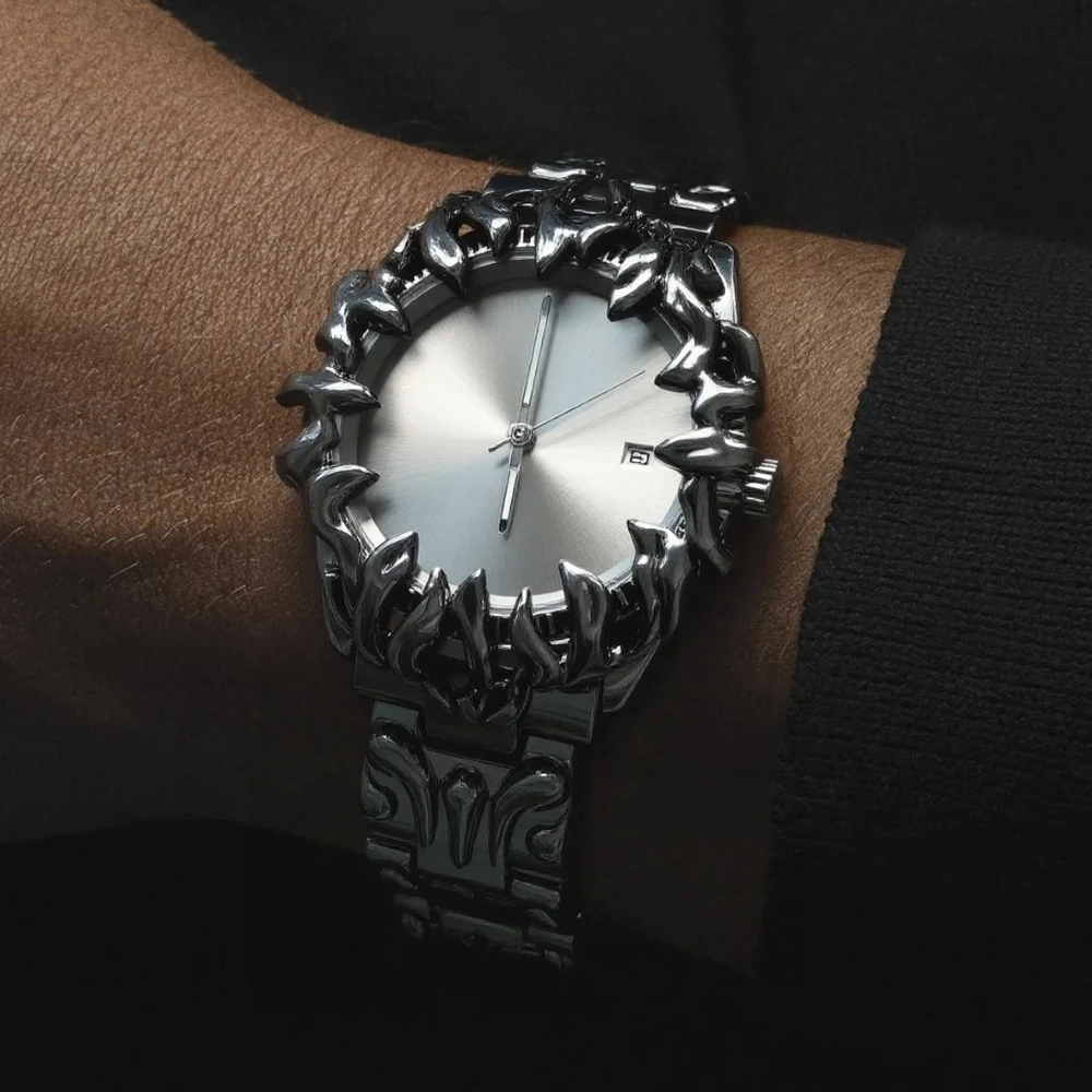 العتيقة المرمر ساعة كوارتز الرجال AAA الإبداعية الشيطان مخلب تخصيص Y2k جودة عالية الأصلي للجنسين القرون الوسطى ساعة فريدة من نوعها #2