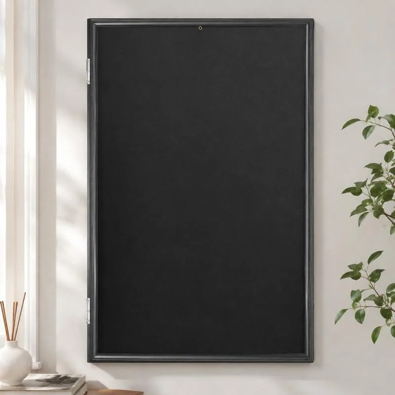 Boîte de présentation pour maillot de sport, cadre à ombre verrouillable, décoration intérieure moderne pour collection de maillots de baseball, basketball, football, hockey, structure en panneau fibre de bois, fibre de verre, PC, intérieur en feutre noir, installation simple, espace salon 61 x 81,2 x 4 cm