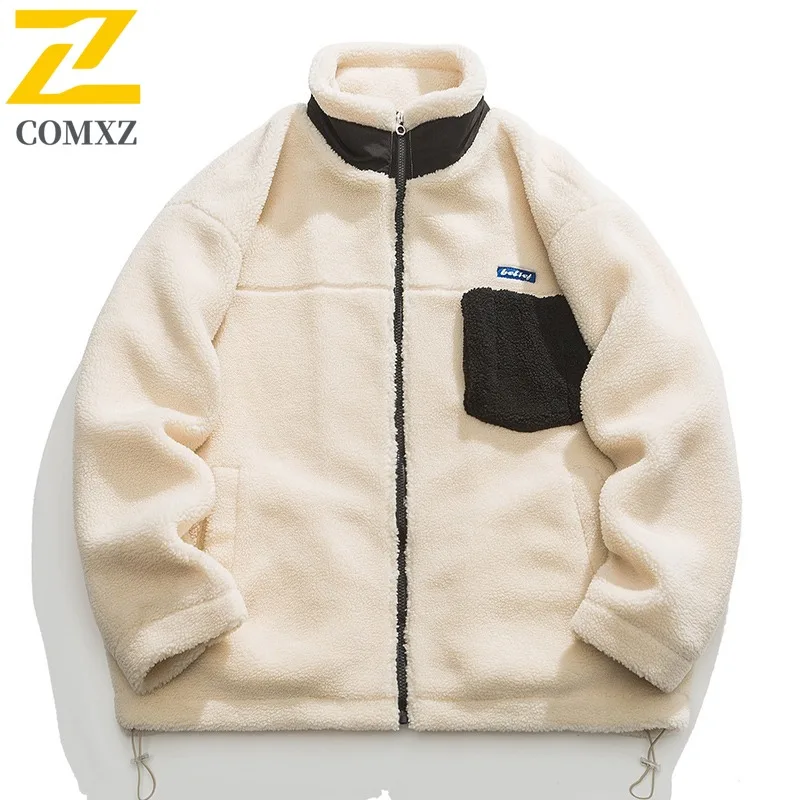 

COMXZ Mens Winter Jacket Solid Color Windproof Outdoor for Jogging Morning Exercises Fleece Jacket Athflow Warm Overcoat Man