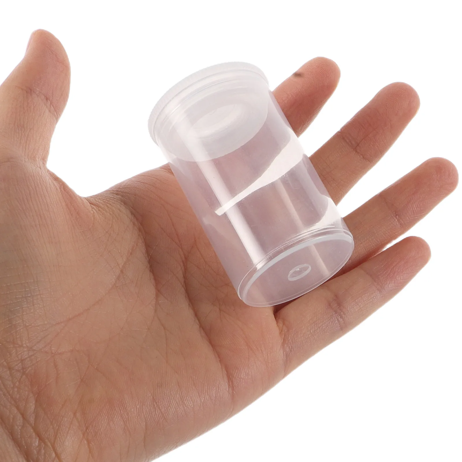 

100Pcs Transparent Plastic Storage Jars with Sealed Caps Compact Organizer for Travel Home Office Jewelry Beads Coins