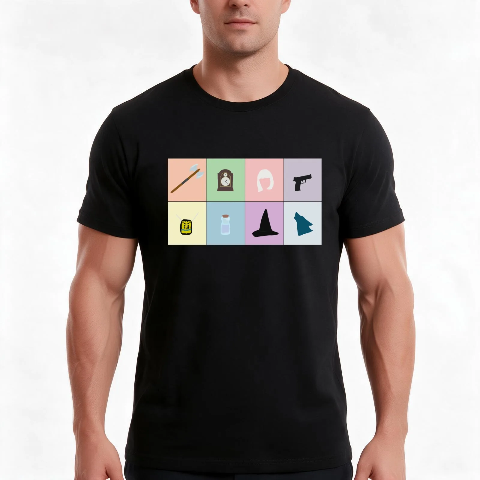 Grimm: original gang T-Shirt, Summer Casual Cotton Tee, Oversized Streetwear Tops, Vintage Graphic Print, Loose Fit Short Sleeve